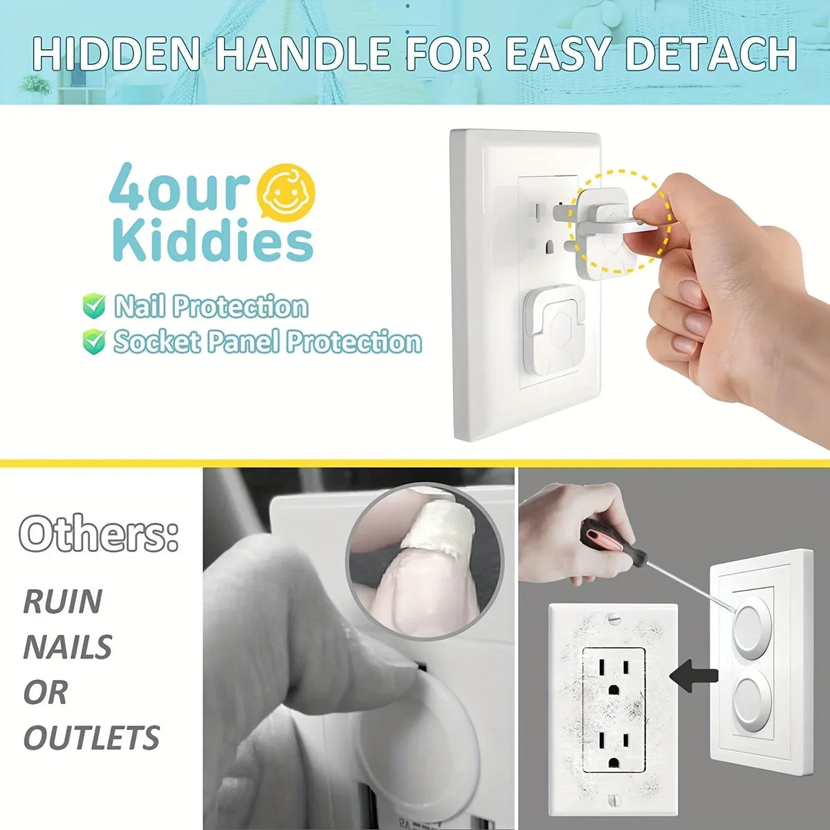10pcs Outlet Covers Baby Proofing Safety