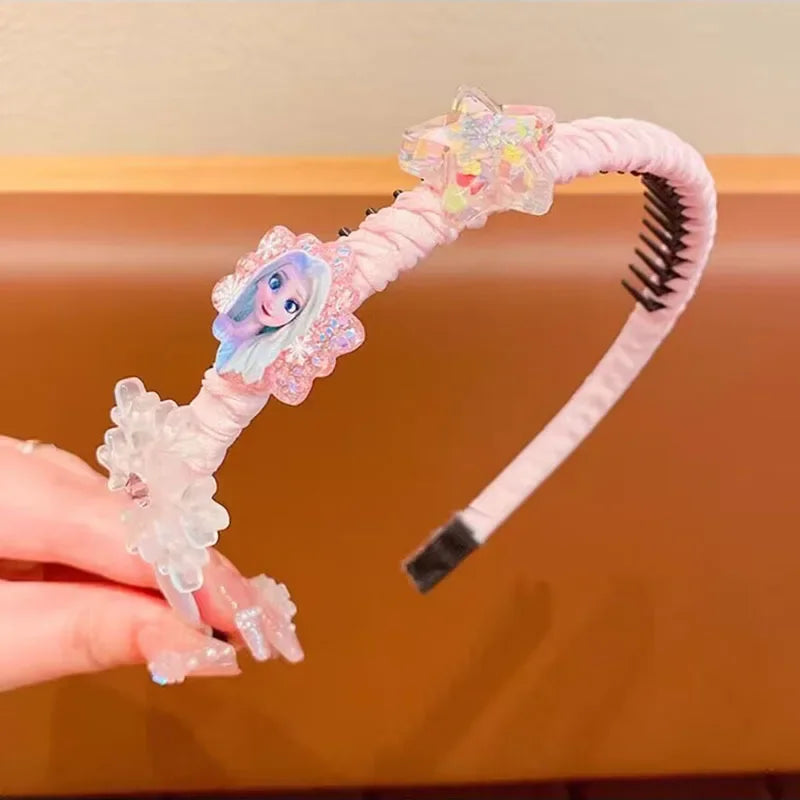 Anime Frozen Kawaii Children's Headband: Elsa Princess Crown – Girls' Hair & Dress Accessories, Gifts