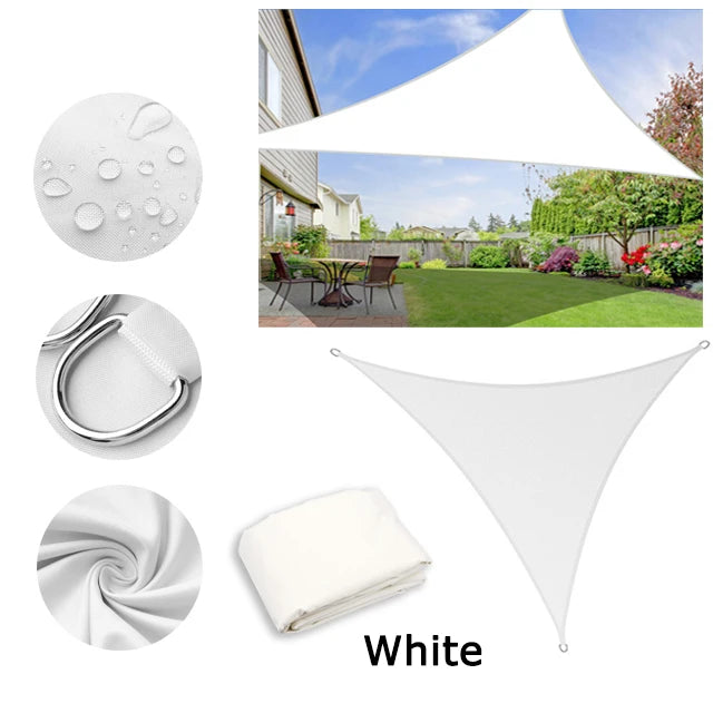 5x5x5/2x2x2M Waterproof Sun Shelter Triangle Sunshade Protection