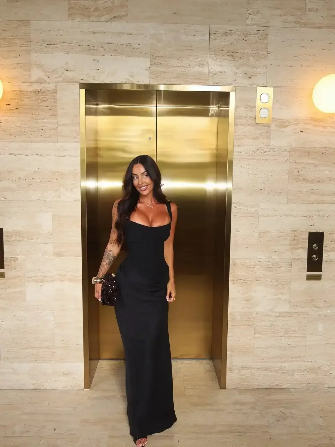 Backless Slim Evening Gown