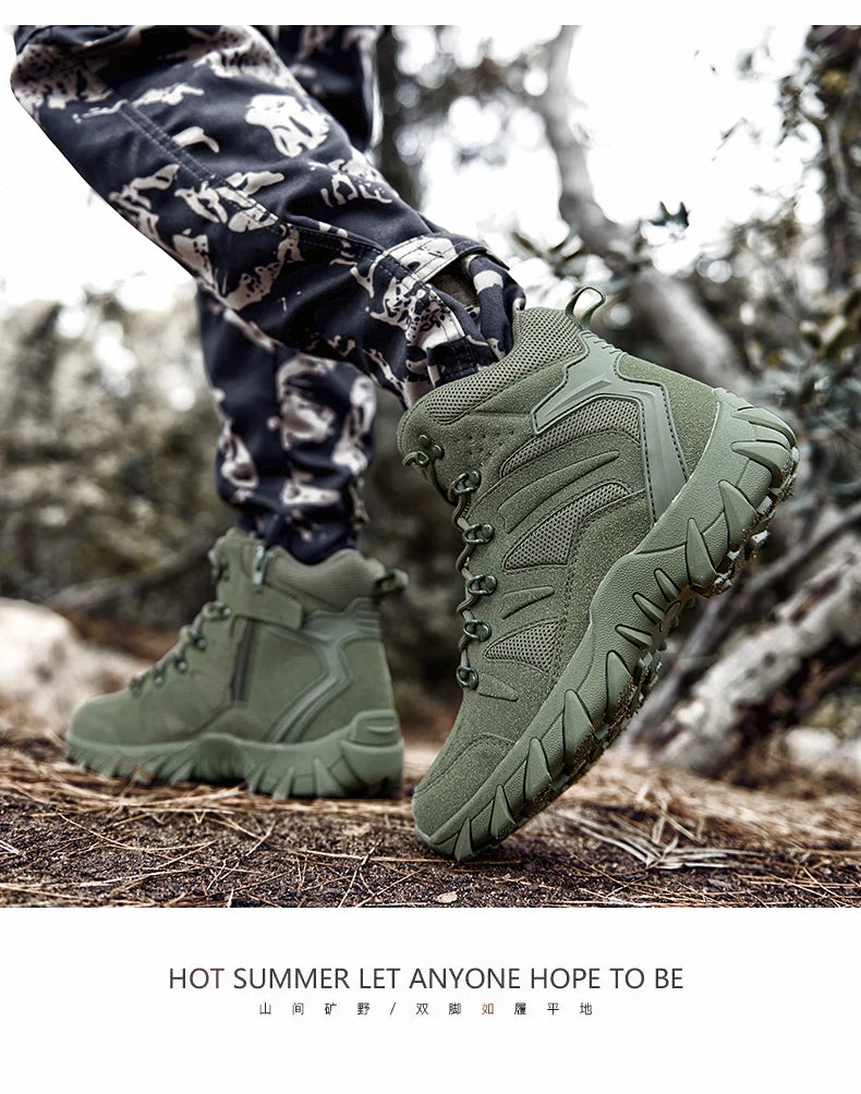 Men's Casual Shoesthick Bottom Lace-up Workwear  Shoes Men for Work Outdoor Men's Shoe High Quality Autumn Winter Hiking Boots