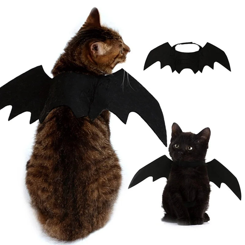 Halloween Cute Pet Clothes Black Bat Wings Harness