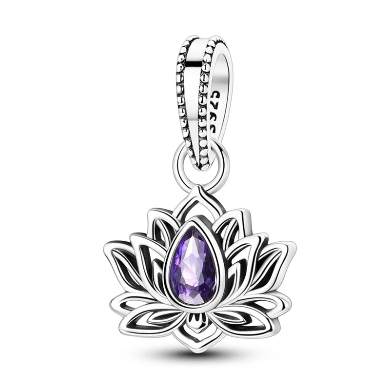 Purple Series 925 Sterling Silver Dreamy Lily Flower