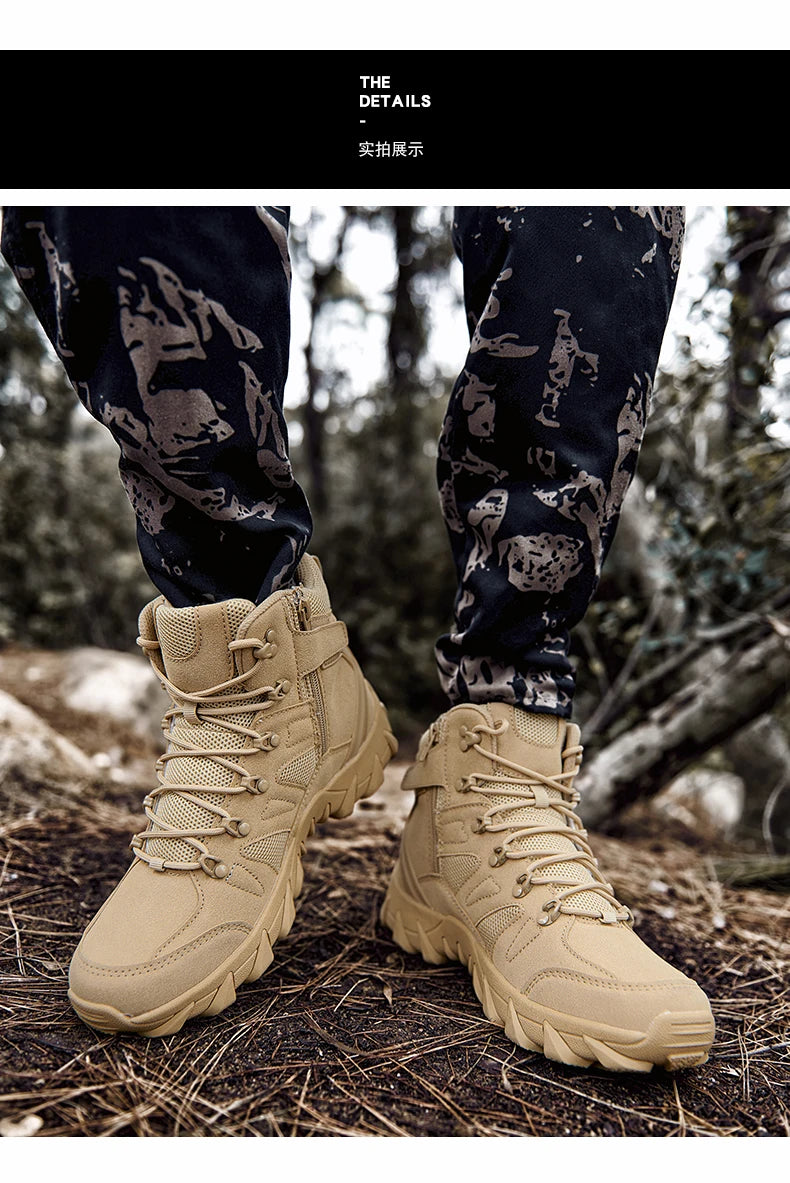 Men's Casual Shoesthick Bottom Lace-up Workwear  Shoes Men for Work Outdoor Men's Shoe High Quality Autumn Winter Hiking Boots