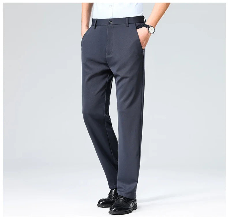 Thin Trousers Men Formal Dress Suit Pants
