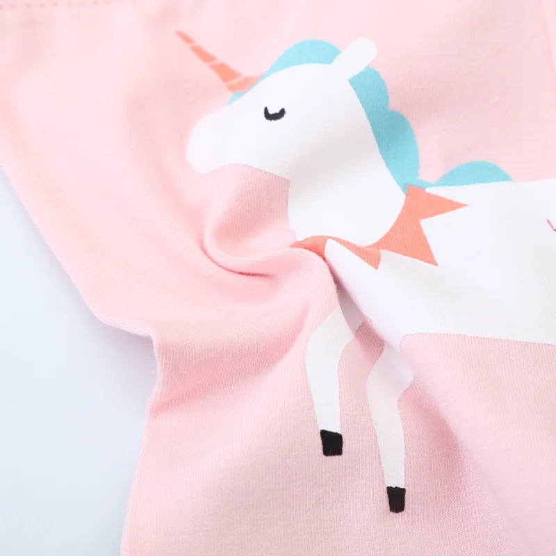 Little maven Baby Girls Leggings Pants Cotton Trousers Toddler Kids Clothes Cartoon Pink Unicorn Children's Clothing Autumn