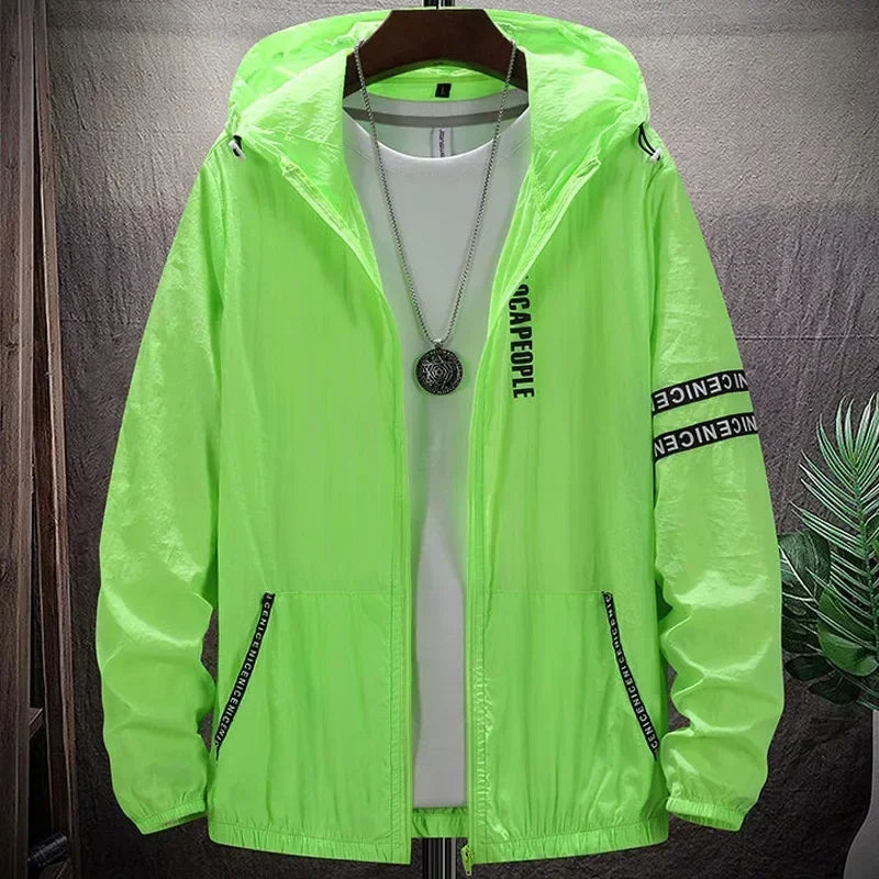 UV Sun Protection Big Size Hooded Windbreaker Jacket