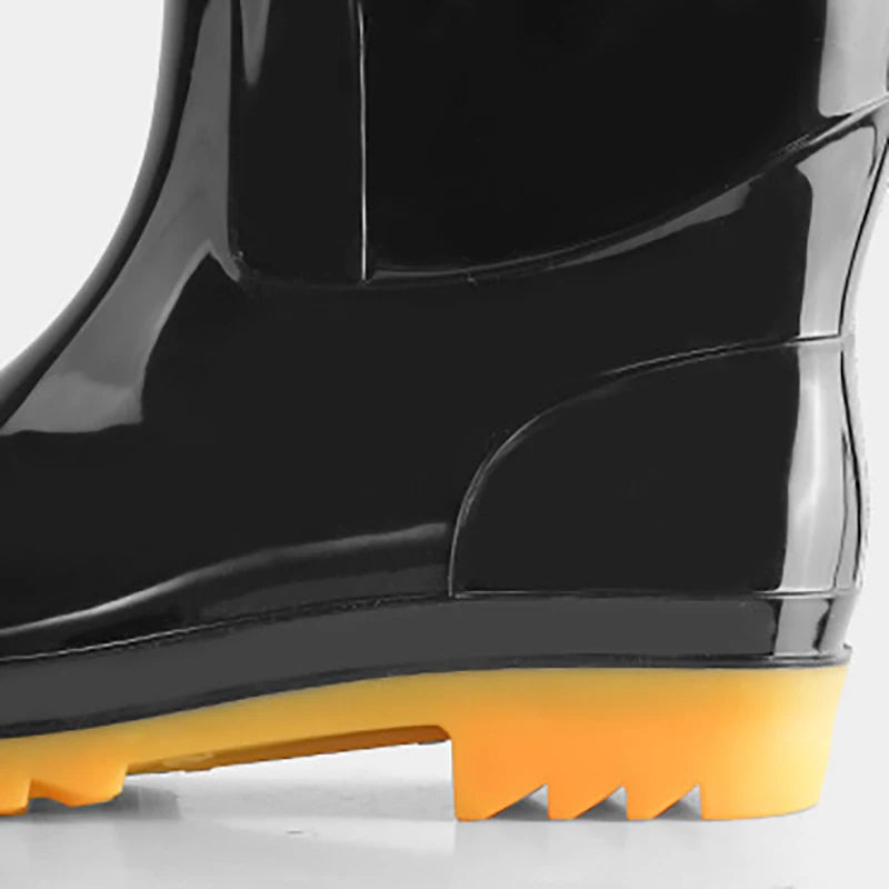 Low High Tube Black Women Men's Rain Boots Waterproof Fishing Boots Couple Non-slip t