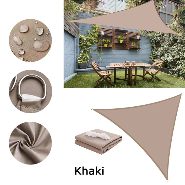 5x5x5/2x2x2M Waterproof Sun Shelter Triangle Sunshade Protection