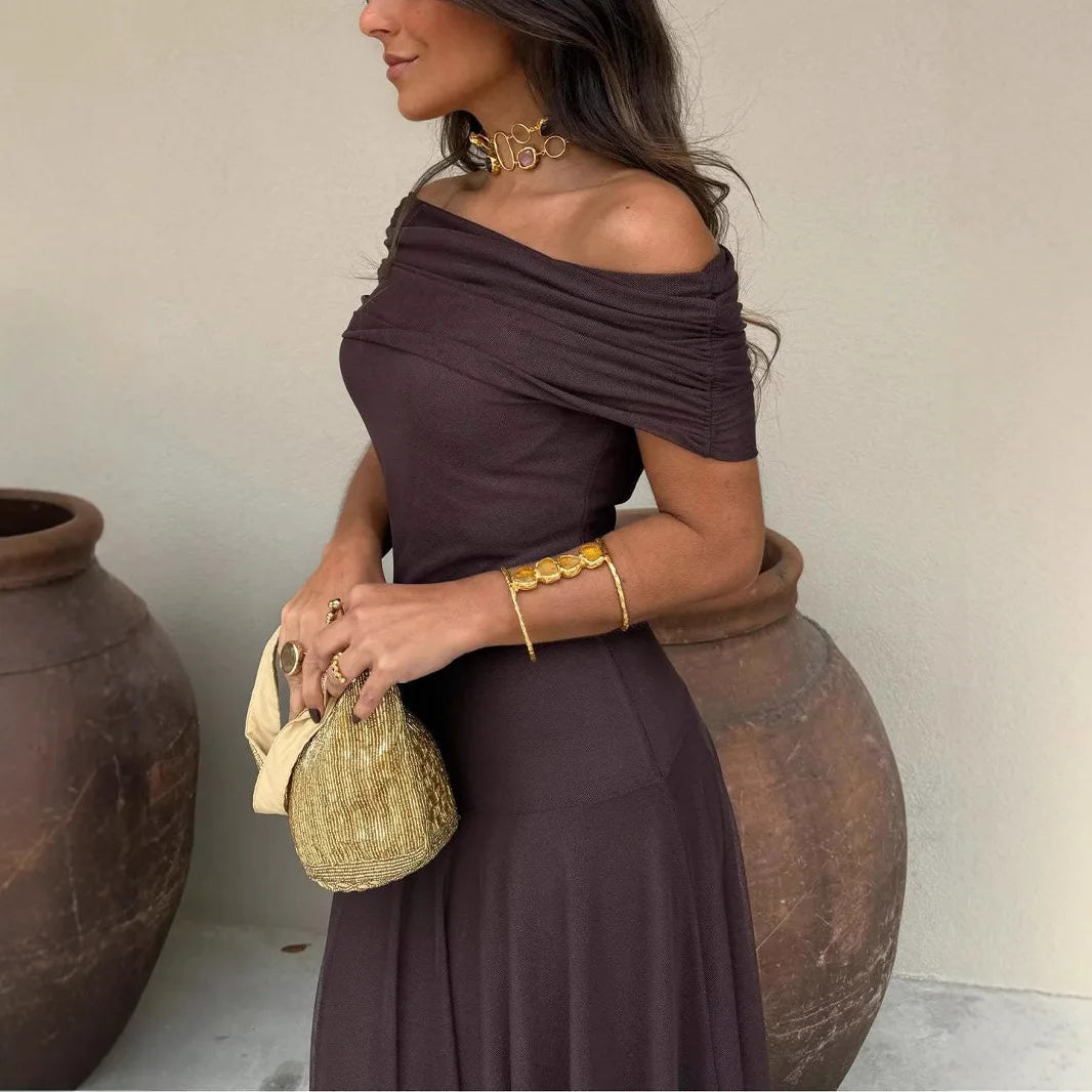 Tube Top Mesh Stitching Dress
