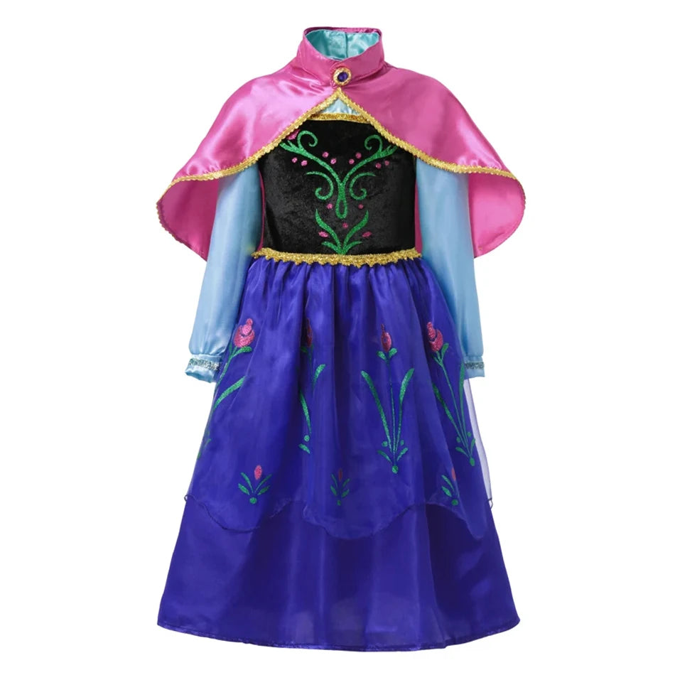 Moana Elsa Princess Dress for Girls Costume Kid Children Cosplay Birthday Carnival Party Outfit Toddler Fancy 2-8Y Birthday Gift