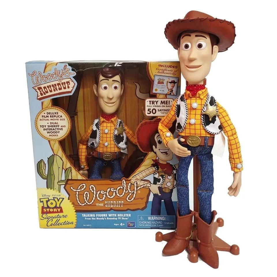 Disney Hot Movie Pixar Toy Story 5 40cm Woody Action Figures English Sound Character Doll Cloth Cowboy Birthday Xmas Gift