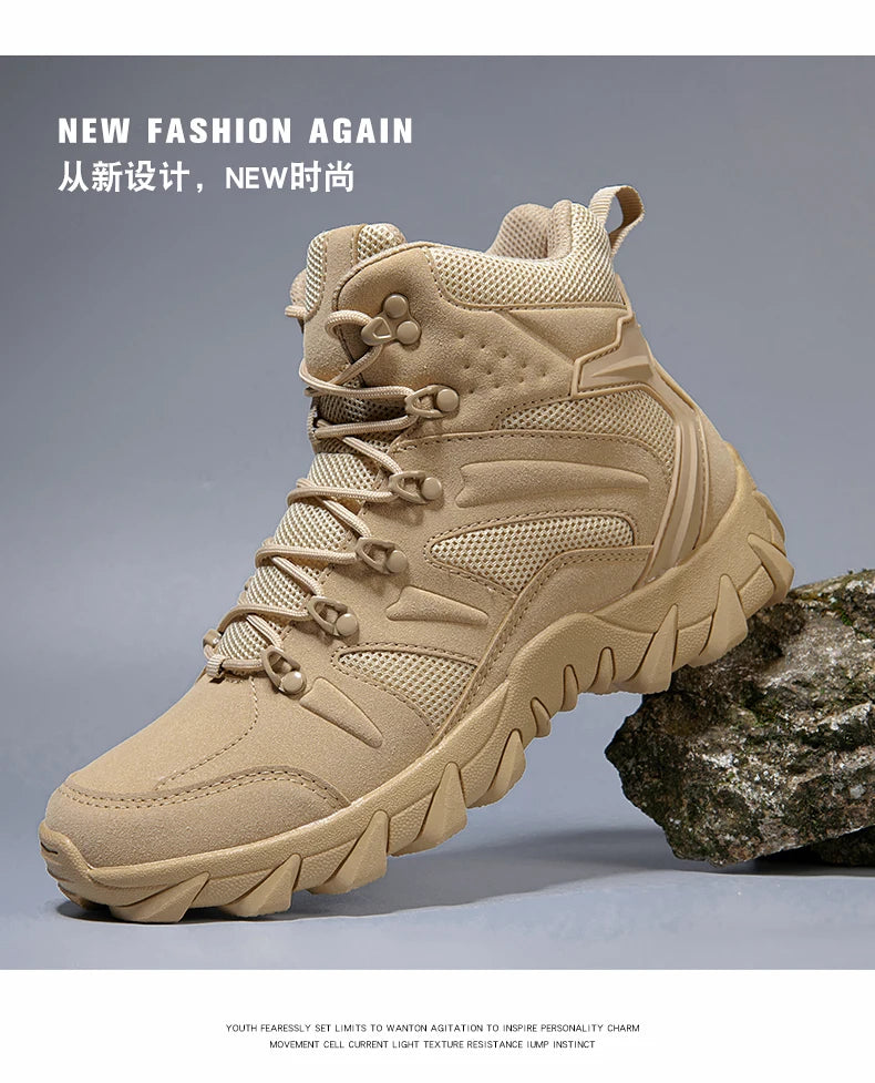 Men's Casual Shoesthick Bottom Lace-up Workwear  Shoes Men for Work Outdoor Men's Shoe High Quality Autumn Winter Hiking Boots