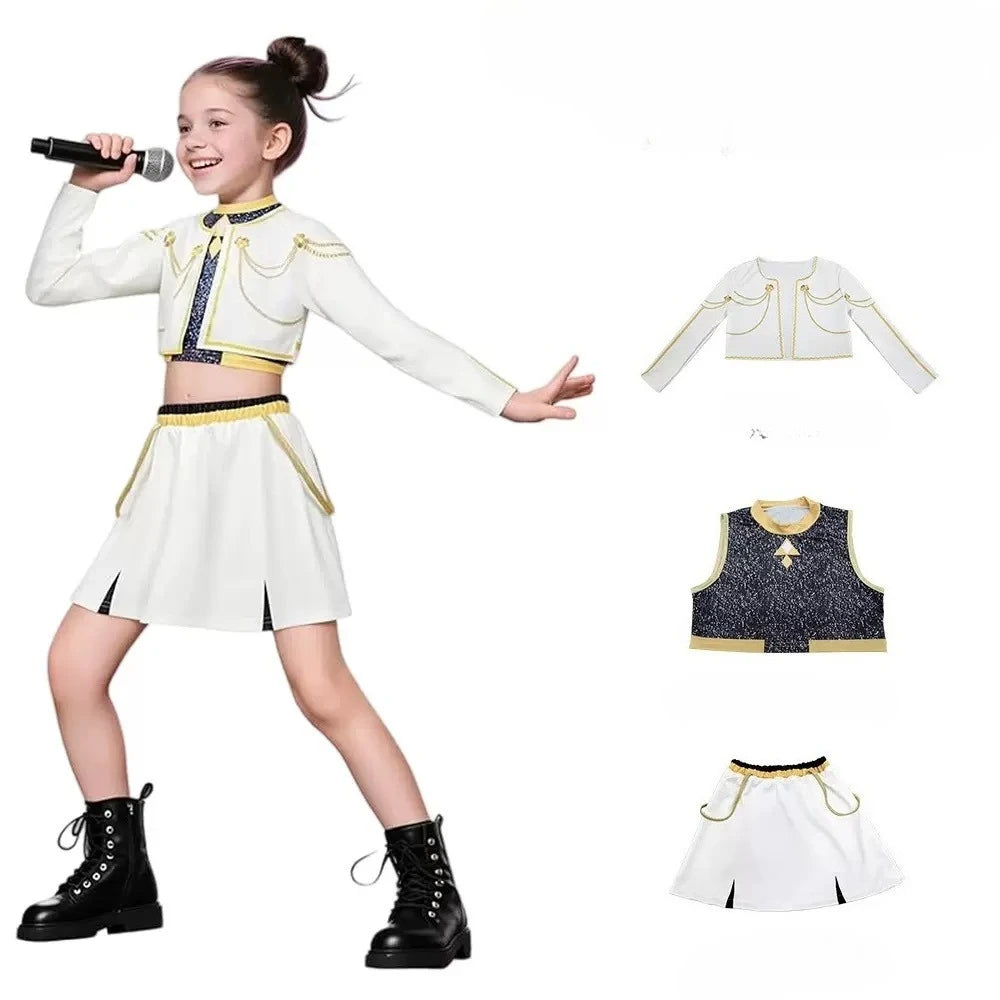 Zoey Rumi Mira Cosplay Costume kpop Women Girls Halloween Carnival Audlt Kids Child Party Role Playing Outfits