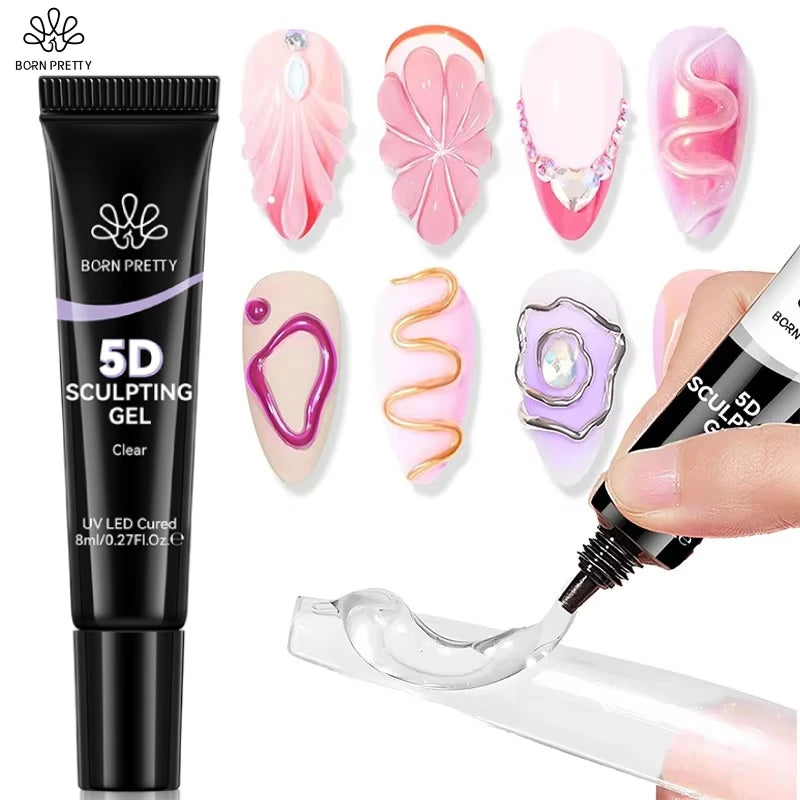 Nail Rhinestone Glue 30ML Gel Nail Glue 3D Shaping Sculpting Carving Flower DIY Decoration  Gem Glue Nail Supplies