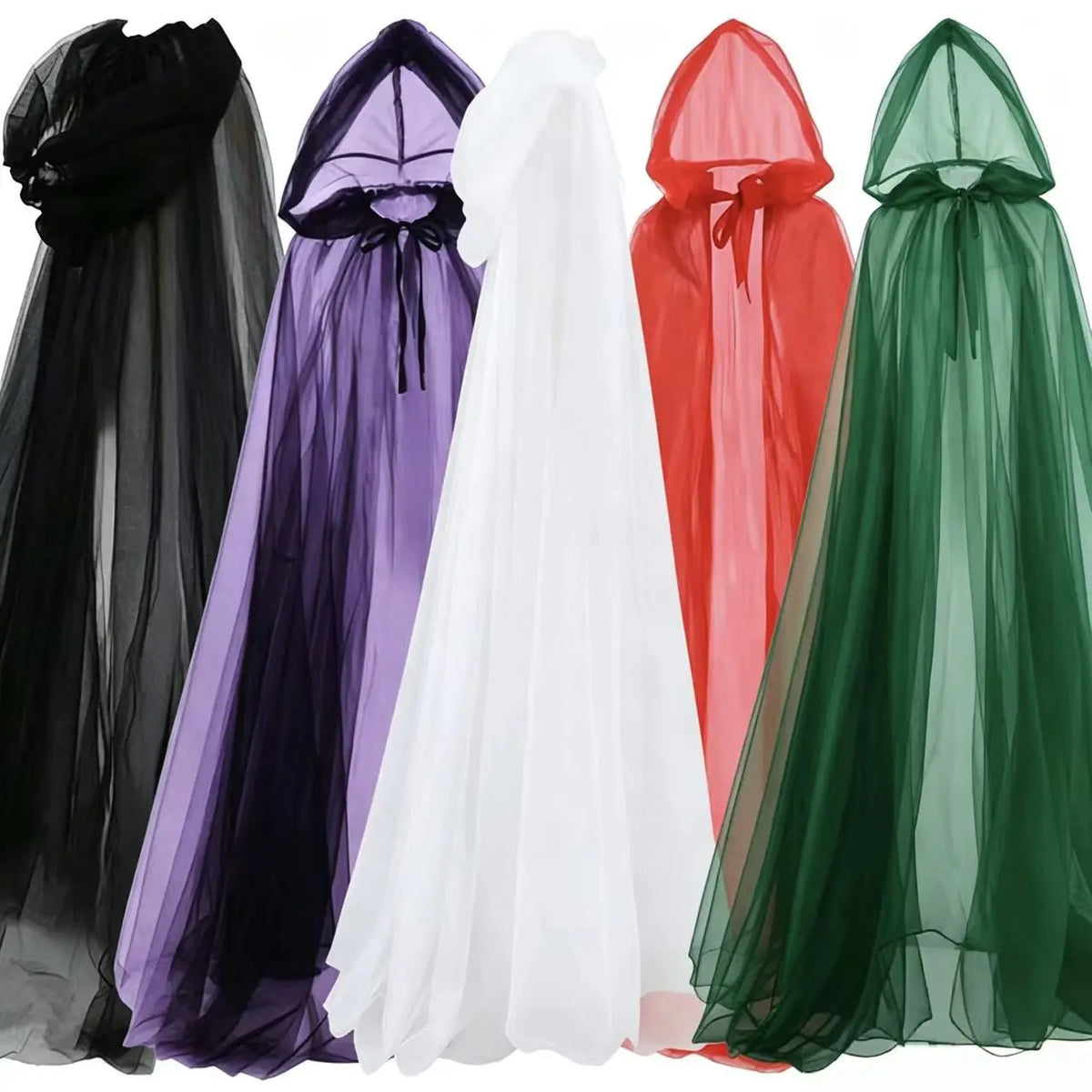 Full Length Cloak Dark Long Cape Sheer