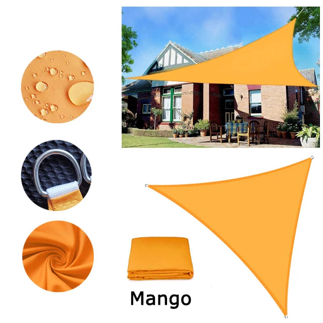 5x5x5/2x2x2M Waterproof Sun Shelter Triangle Sunshade Protection