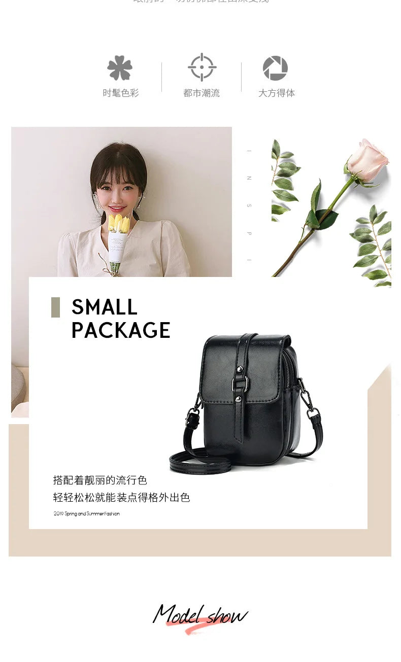 Flap Phone Bag High Quality Pu Leather Shoulder Bags for Women New Ladies  Crossbody Bag Luxury Brand Designer Handbags