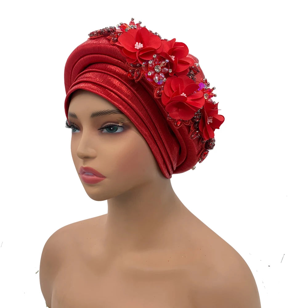 Exquisite Bouquet Turban Cap