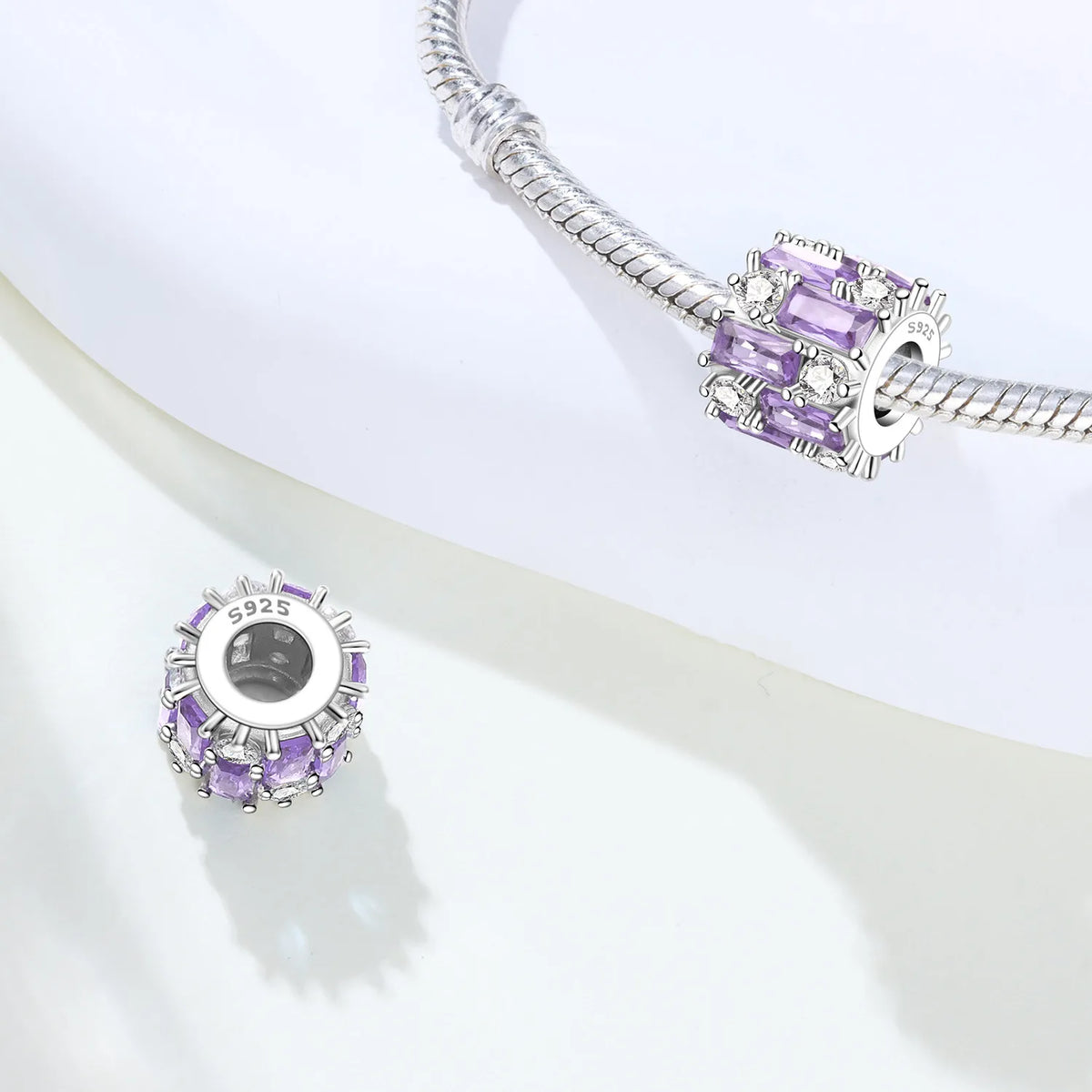 Purple Series 925 Sterling Silver Dreamy Lily Flower