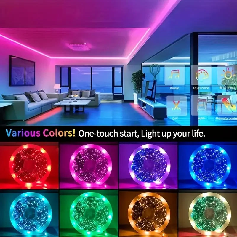 Led Strip Lights 1M-40M  Led Room Light with APP Control Flexible Ribbon Luces Led Tape for Room Bedroom Decoration