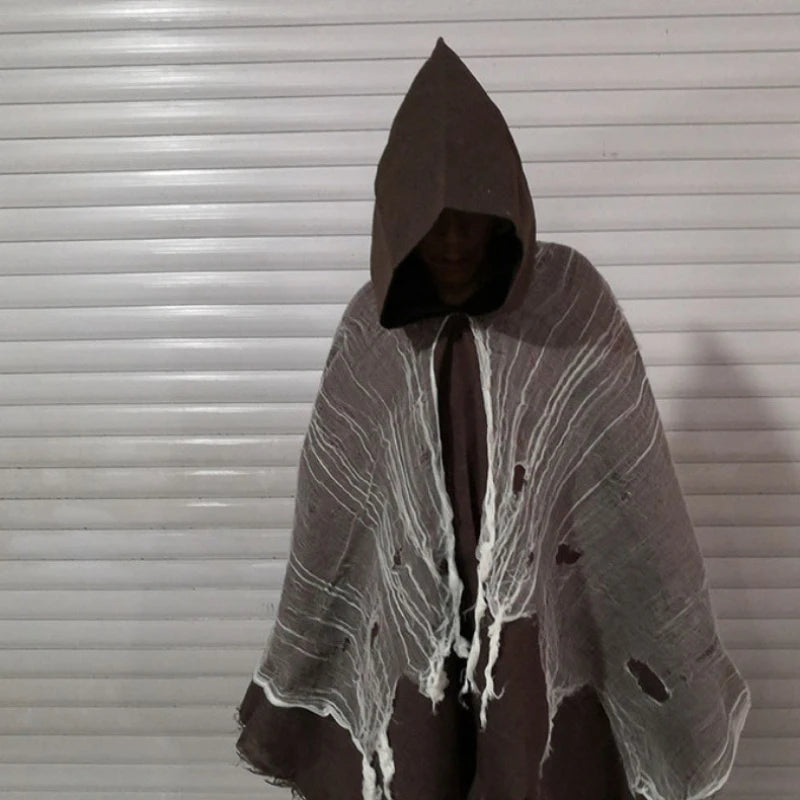Halloween Hooded Cloak Cape Costume for Adults Witch Vampire