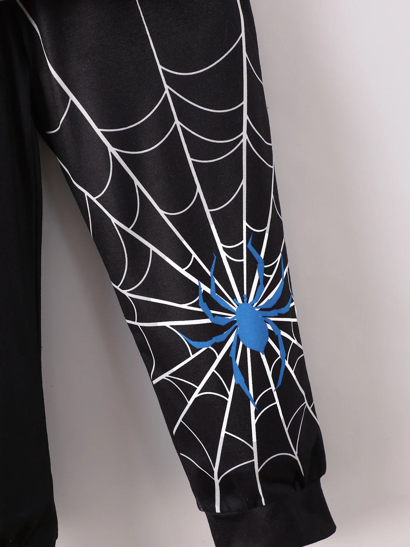 Summer Cool Boys Short Sleeves Spider Prints Two-Piece Leisure Suit For 4-7 Years Old Kids