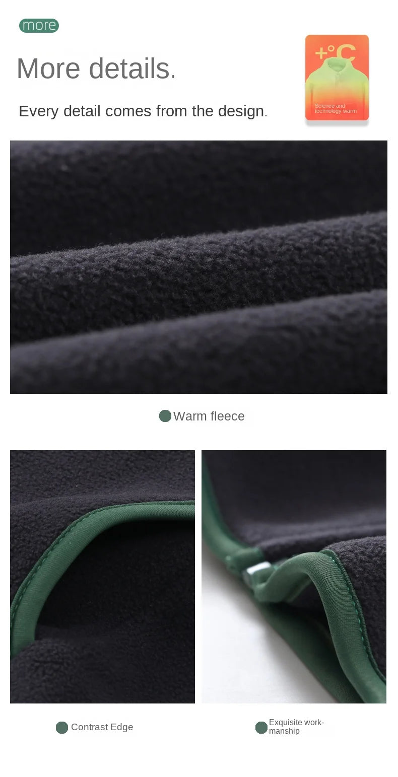 Children's Fleece Jacket Autumn Winter Casual Warm Teen Boys Girls Hooded Outerwear Anti-Static Windproof Cozy Kids Tops Clothes