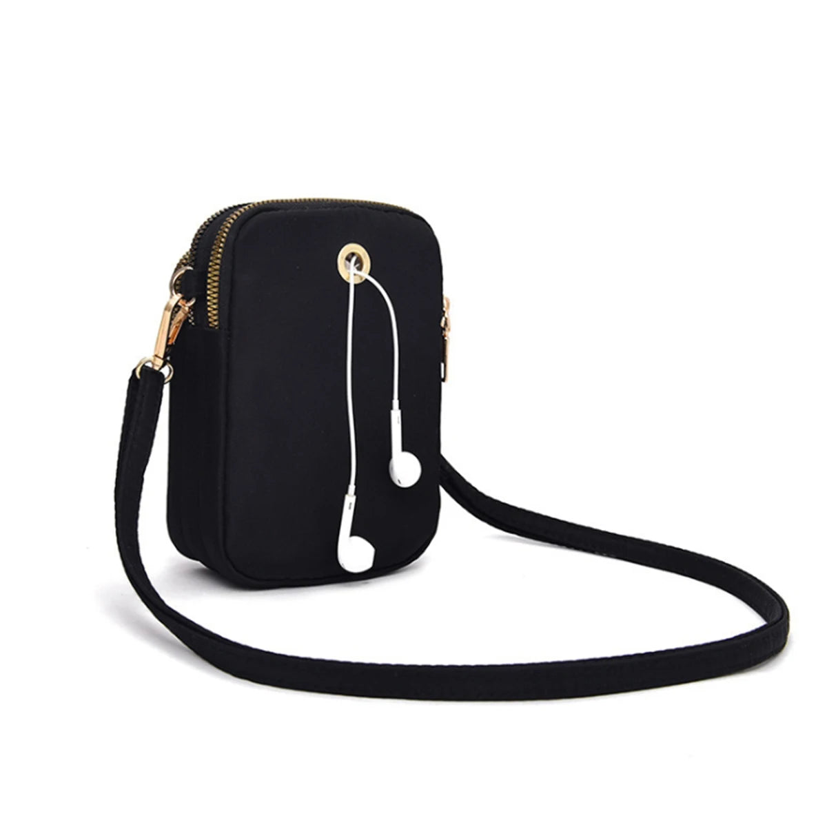 Light Luxury Mobile Phone Bag, Vertical Wallet, Lightweight, Large Capacity, 3-Layer Storage, Crossbody Single-Shoulder Bag