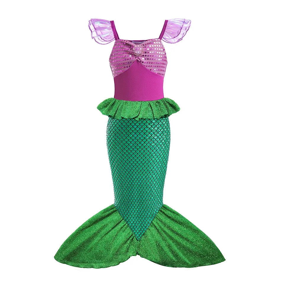 Moana Elsa Princess Dress for Girls Costume Kid Children Cosplay Birthday Carnival Party Outfit Toddler Fancy 2-8Y Birthday Gift