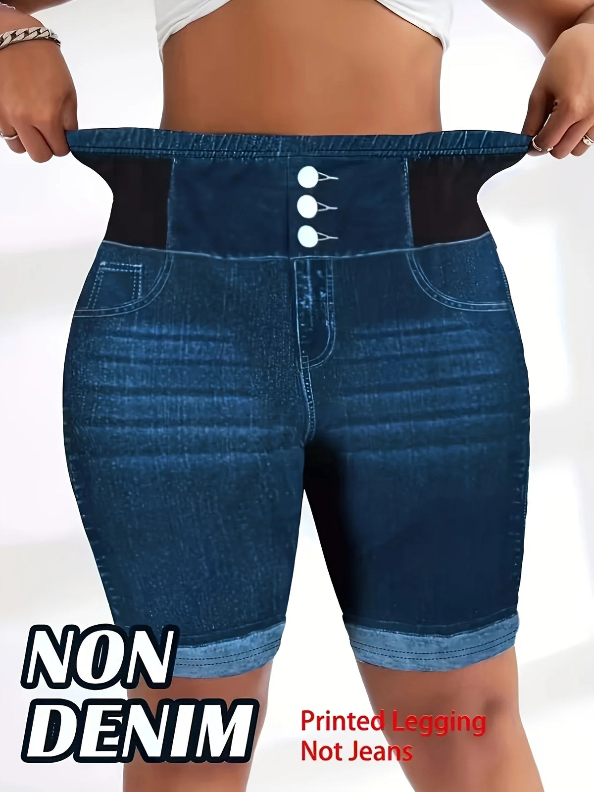Plus Size Tummy Control Biker Shorts