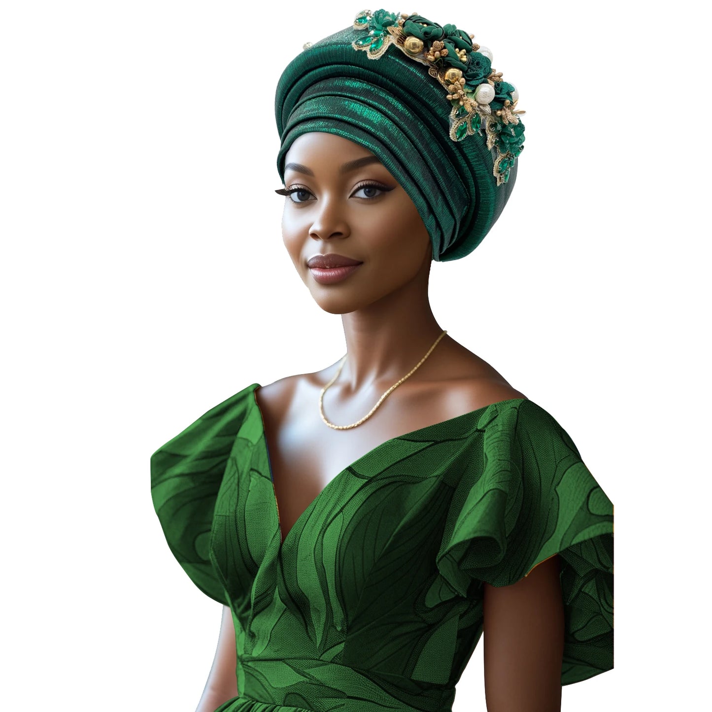 Exquisite Bouquet Turban Cap