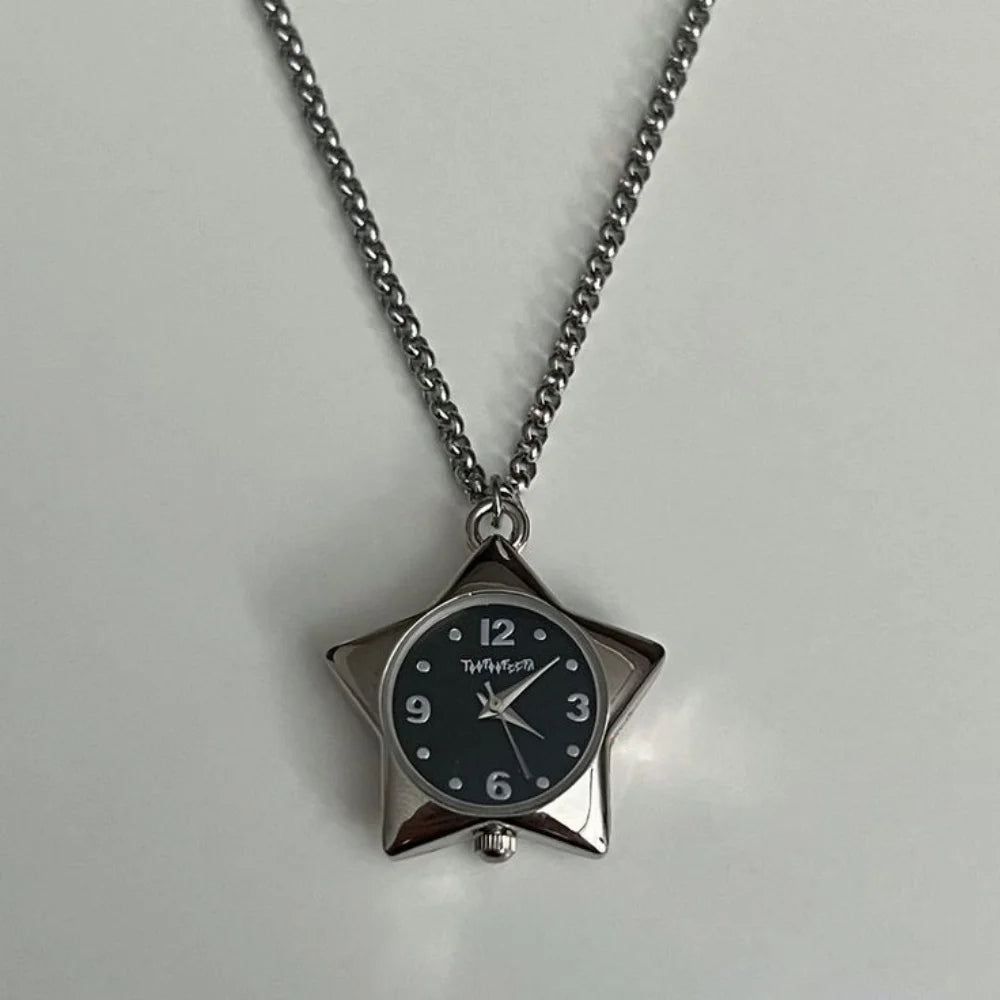 Star Pocket Adjustable Watch Clock Keychain Zinc Alloy