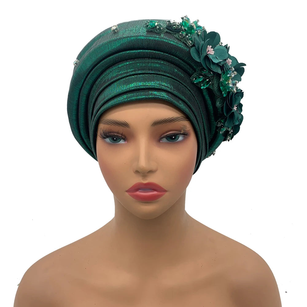 Exquisite Bouquet Turban Cap