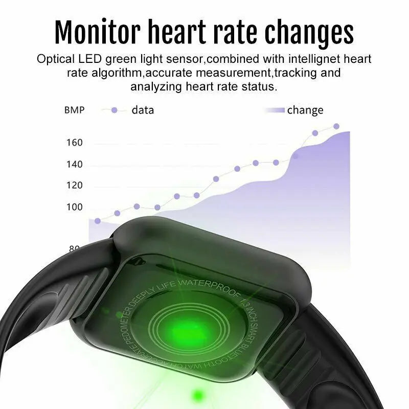 Multifunctional Smart Watch  Bluetooth Connected Phone Music Fitness Sports Bracelet Sleep Monitor Y68 Smartwatch D20