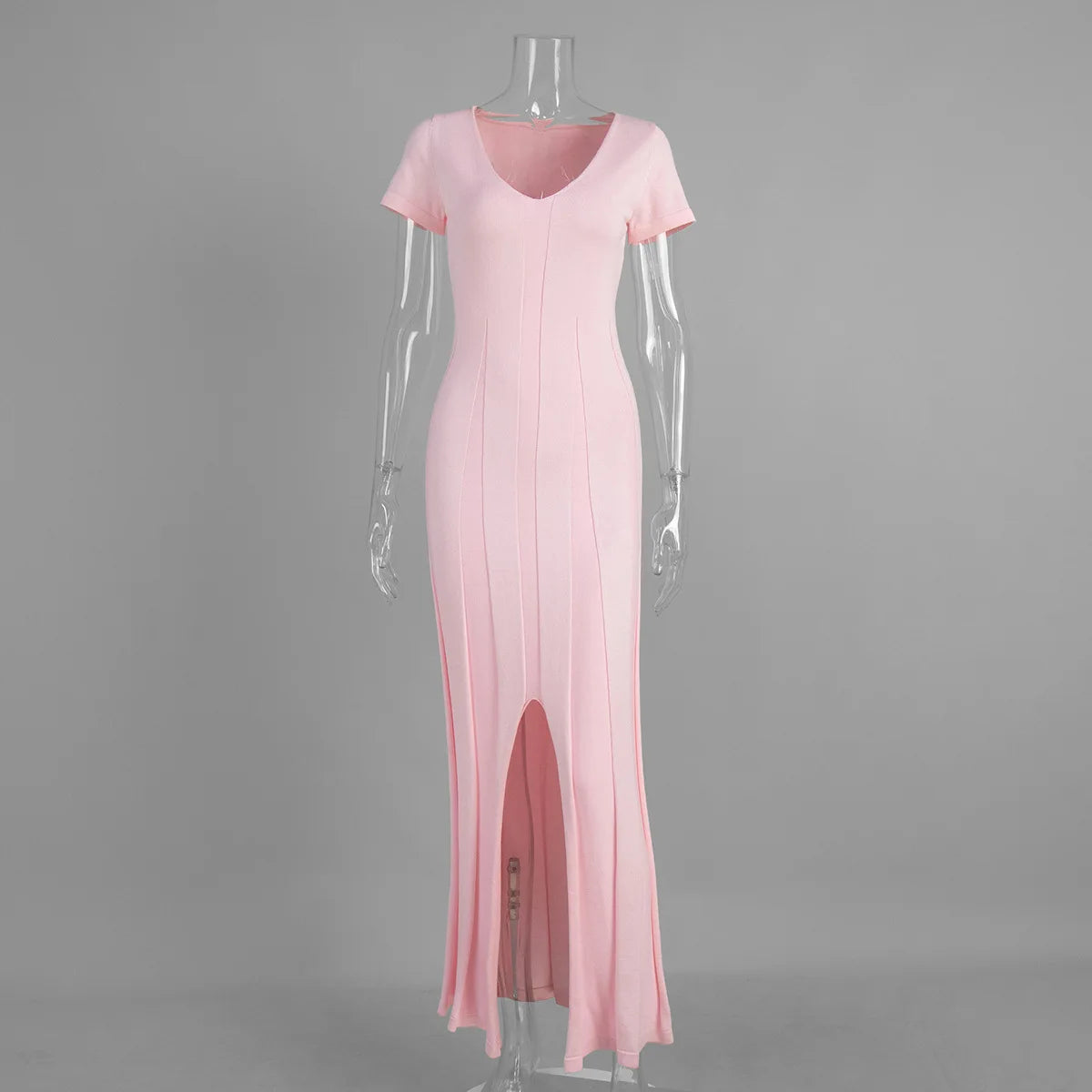 Short-Sleeved Knitted Dress