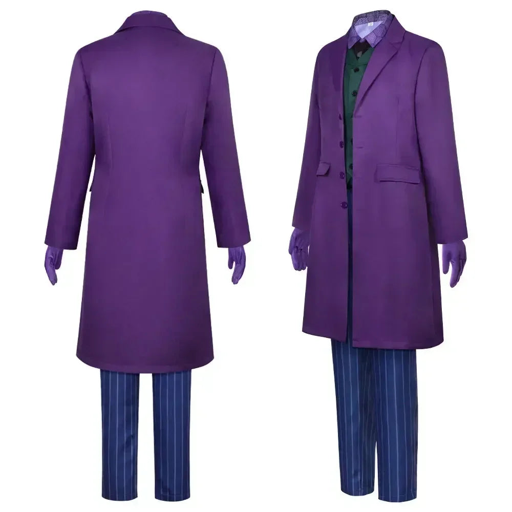 Men Clown  Costume Clown full set Coat Shirt Vest Tie Suit Outfits
