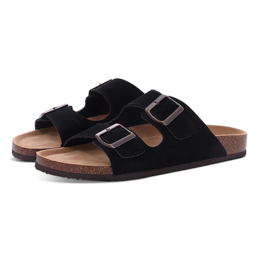 Cork Sandals For Women Men Fashion Soft Thick Sole Cork Slippers Summer Beach Sandals Home Open Toe Flat Sandals