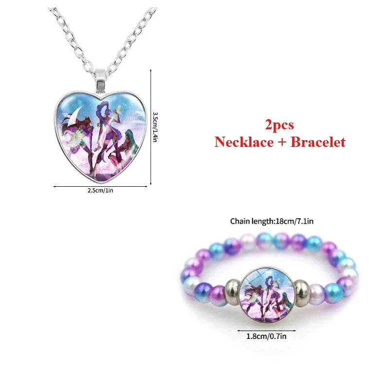 Kpop Rumi Mira Zoey Necklace Bracelet Accessories 2pcs