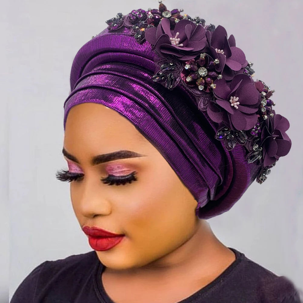 Exquisite Bouquet Turban Cap