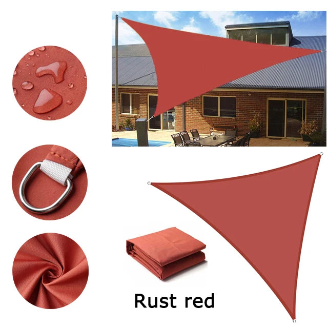 5x5x5/2x2x2M Waterproof Sun Shelter Triangle Sunshade Protection