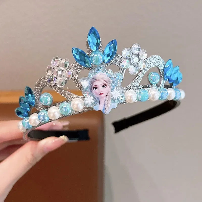 Anime Frozen Kawaii Children's Headband: Elsa Princess Crown – Girls' Hair & Dress Accessories, Gifts