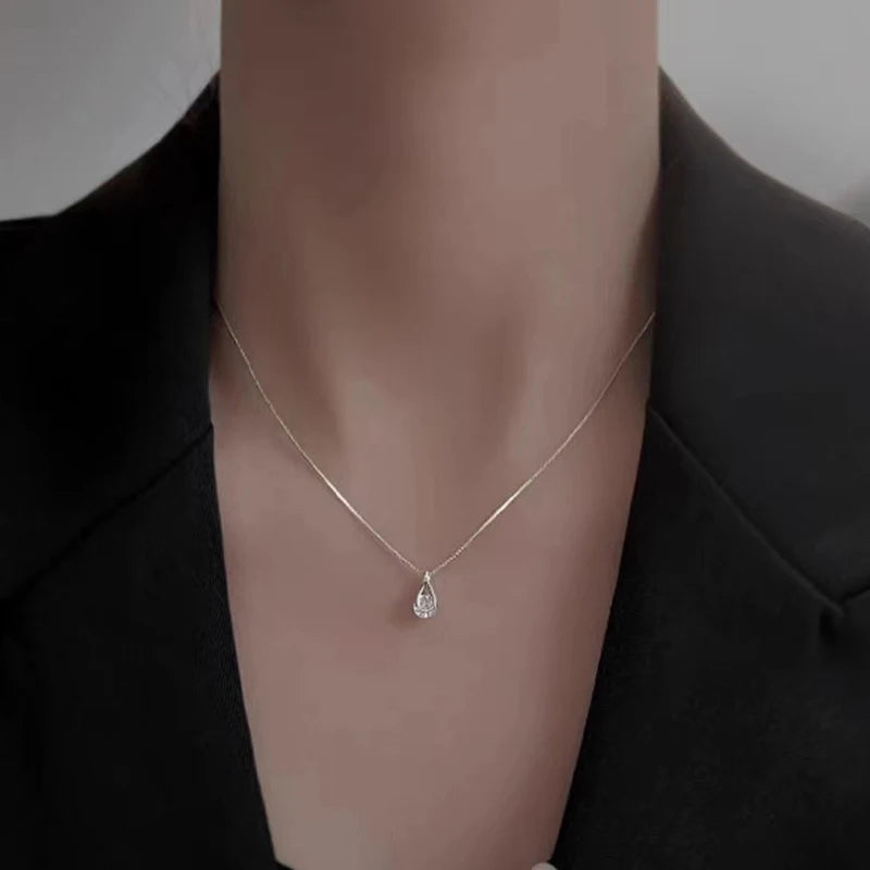 925 Sterling Silver Cross Necklace Star Asymmetric