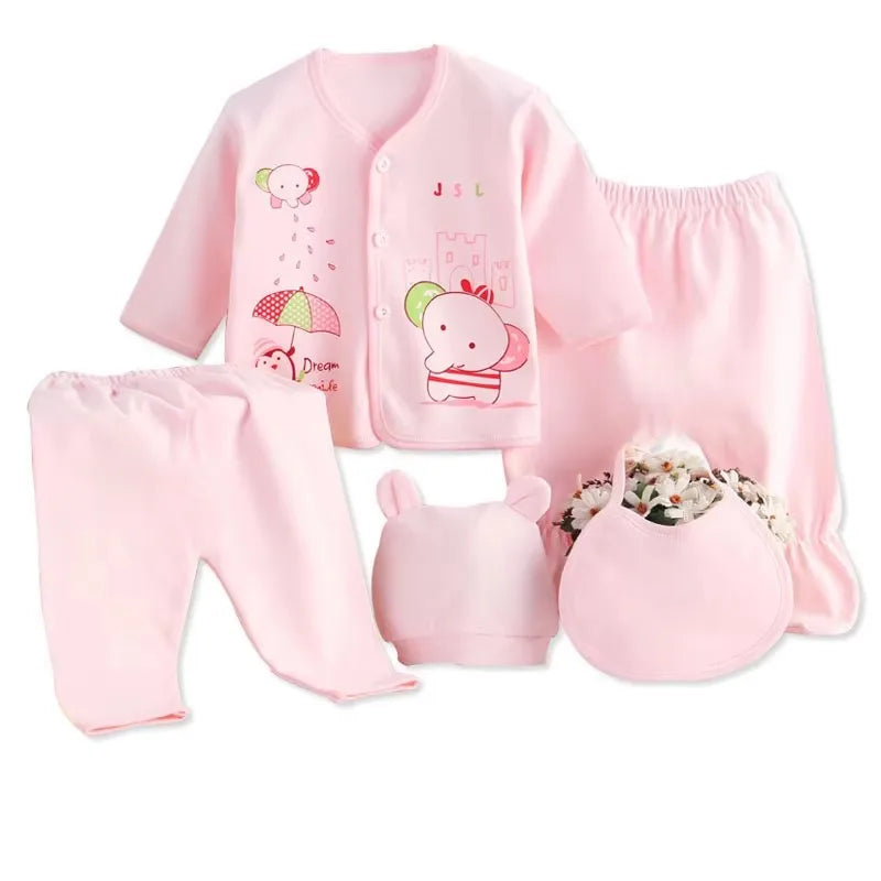 Newborn Baby Clothes Set ( 5pcs/set) Infant Girl Boy