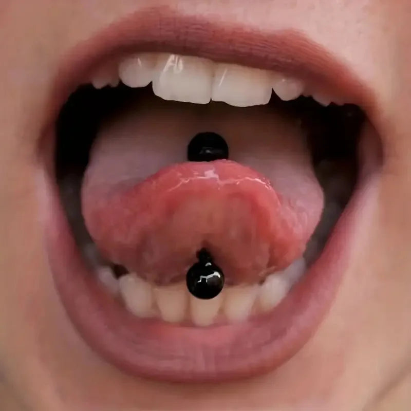 Mixed Color Acrylic Tongue Piercing for Women 316L Stainless Steel