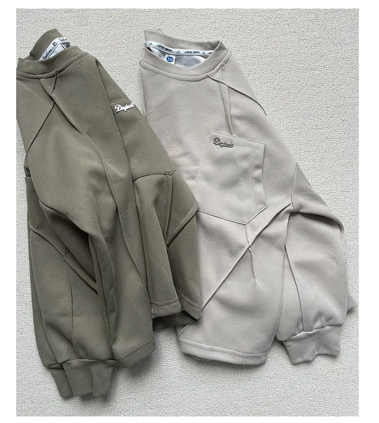 New Boys Sweatshirts 8 10 12 14Years Old Children Pullover Cotton Long Sleeve Korean Clothes Spring Fall Casual Sweatshirts Tops