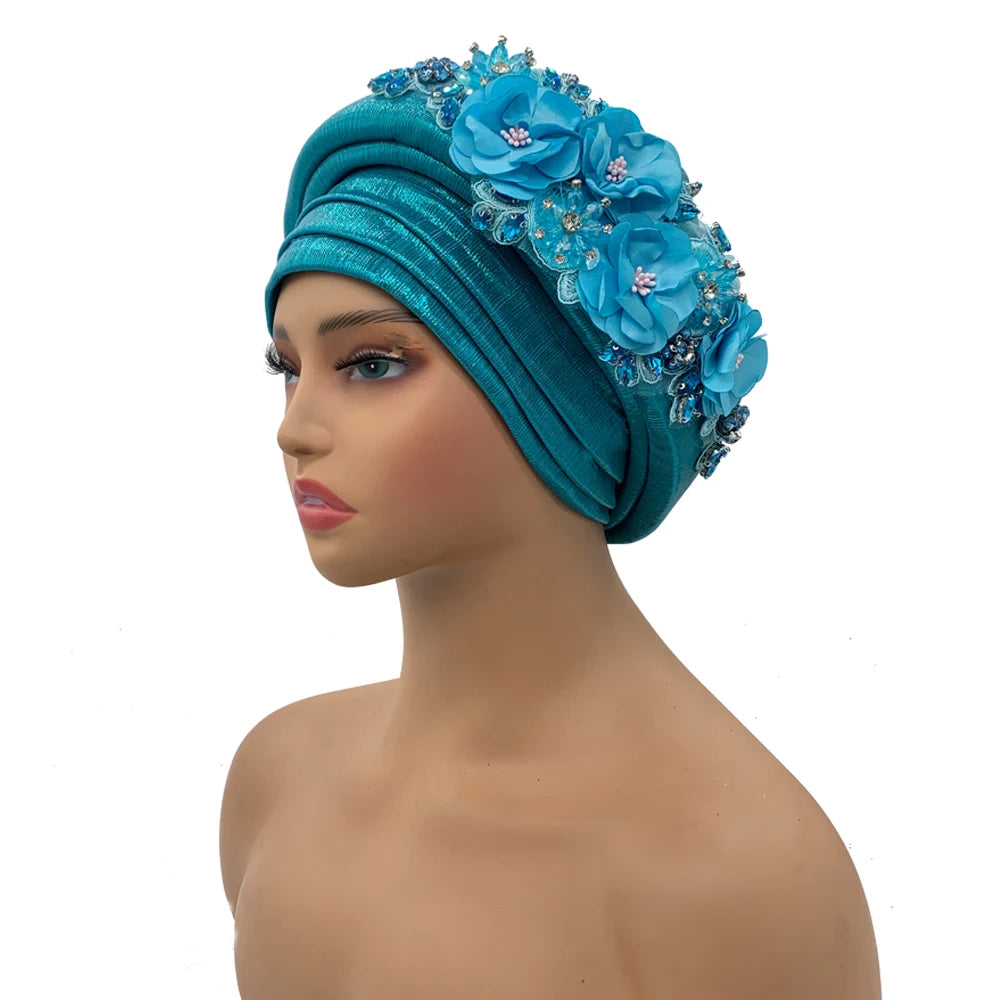 Exquisite Bouquet Turban Cap