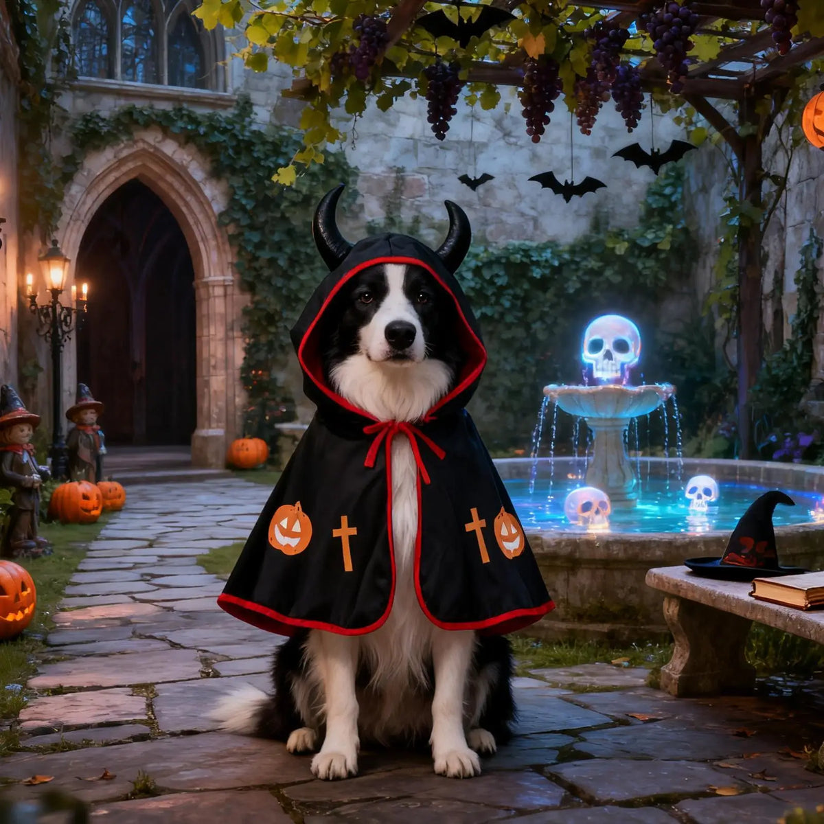 Halloween Cat Dog Costumes Funny Puppy Cloak