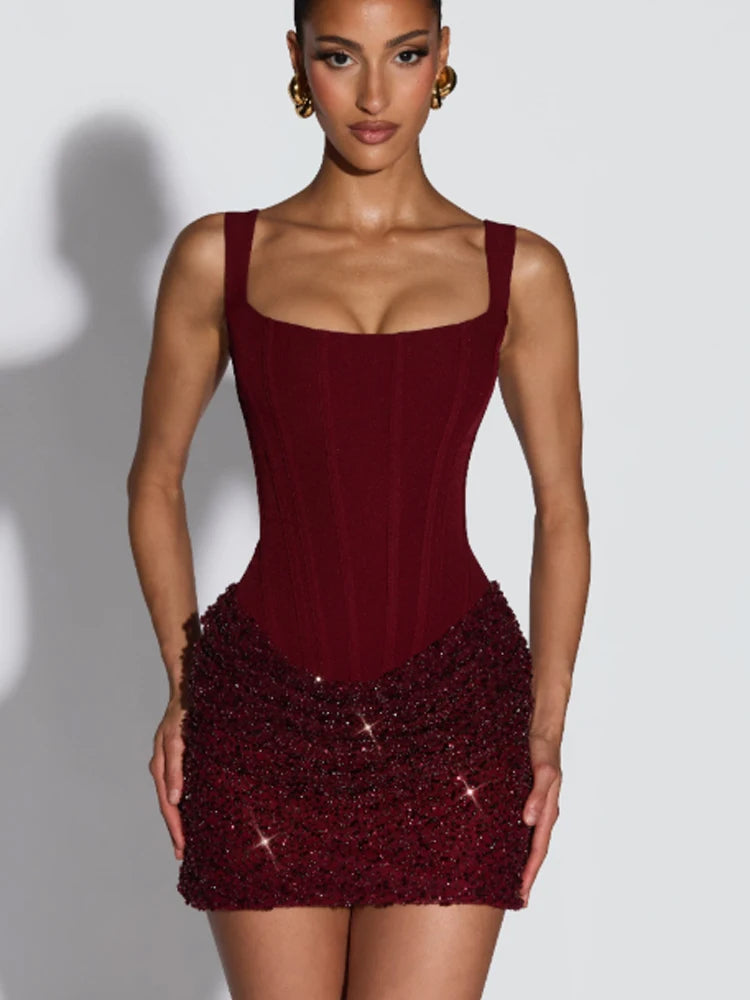 Solid Pleated Strapless Women's Dress Backless Off-shoulder