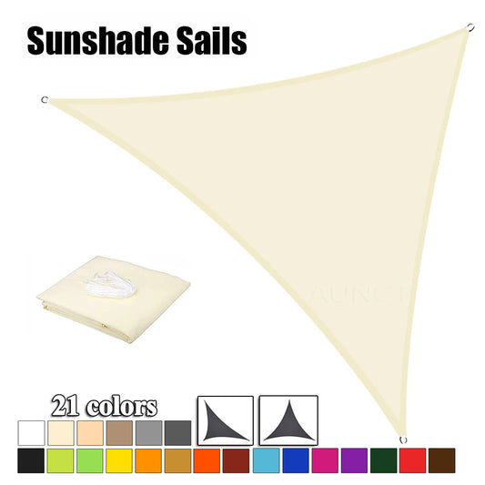5x5x5/2x2x2M Waterproof Sun Shelter Triangle Sunshade Protection